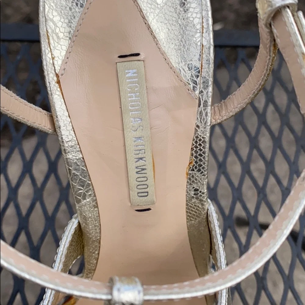Nicholas Kirkwood Metallic heels size 38 1/2 - Picture 2 of 6